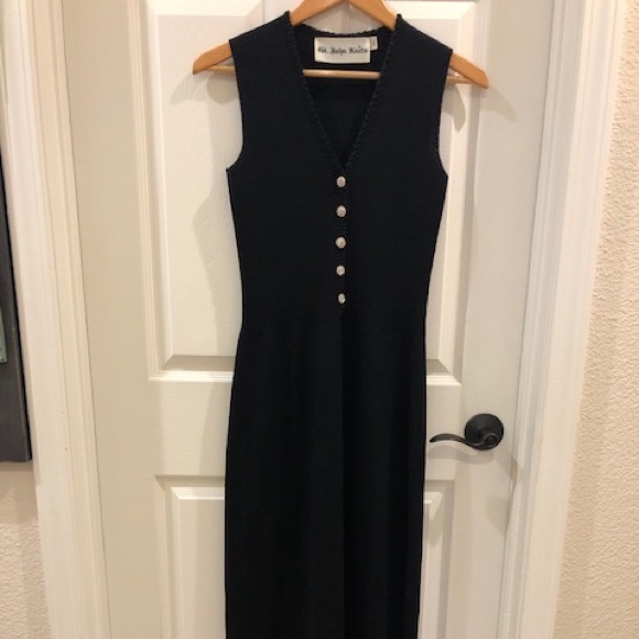 St John Knits Vintage Santana Knit Cocktail Maxi Dress & Jacket 2 piece Medium - Picture 1 of 15